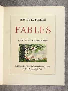 FABLES. ILLUSTRATIONS DE HENRY LEMARIE. . LA FONTAINE. (JEAN DE. 1621-1695).