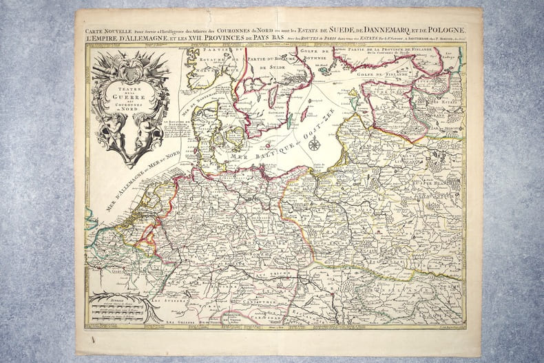 TEATRE DE LA GUERRE DES COURONNES DU NORD. CARTE NOUVELLE POUR SERVIR A L'INTELLIGENCE DES AFFAIRES DES COURONNES DU NORD OU SONT LES ESTATS DE SUEDE, ...