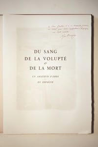 DU SANG, DE LA VOLUPTE ET DE LA MORT. LITHOGRAPHIES DE YVES BRAYER.