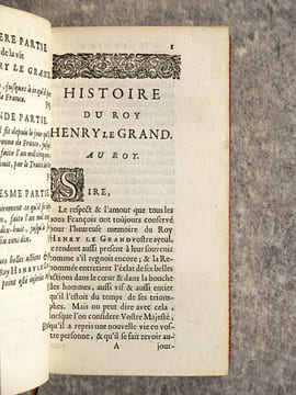HISTOIRE DU ROY HENRY LE GRAND. COMPOSEE PAR MESSIRE HARDOUIN DE PEREFIXE, ARCHEVESQ. DE PARIS, CY-DEVANT PRECEPTEUR DU ROY. . PEREFIXE. (HARDOUIN DE ...