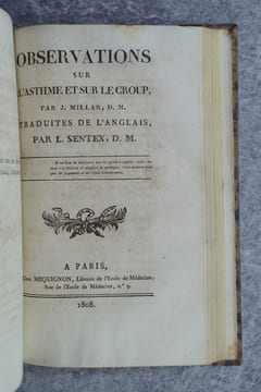 RECHERCHES PRATIQUES SUR LES DESORDRES DE LA RESPIRATION, DISTINGUANT SPECIALEMENT LES ESPECES D'ASTHMES CONVULSIFS, LEURS CAUSES ET INDICATIONS ...