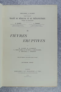 FIEVRES ERUPTIVES. AVEC 8 FIGURES INTERCALEES DANS LE TEXTE. QUATRIEME TIRAGE. 