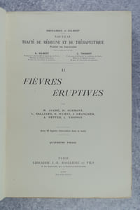 FIEVRES ERUPTIVES. AVEC 8 FIGURES INTERCALEES DANS LE TEXTE. QUATRIEME TIRAGE.