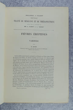 FIEVRES ERUPTIVES. AVEC 8 FIGURES INTERCALEES DANS LE TEXTE. QUATRIEME TIRAGE. . AUCHE B., SURMONT H., GALLIARD L., WURTZ R., GRANCHER J., NETTER A., ...