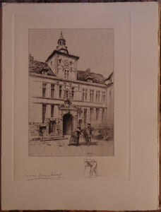 AU PAYS DES MAISONS-DIEU. TROIS HOPITAUX LILLOIS : COMTESSE, SAINT-SAUVEUR, GANTHOIS. VINGT-TROIS EAUX-FORTES D'OMER BOUCHERY. TEXTE DE F. BEAUCAMP. 