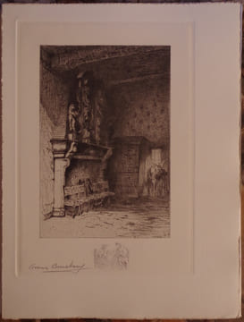 AU PAYS DES MAISONS-DIEU. TROIS HOPITAUX LILLOIS : COMTESSE, SAINT-SAUVEUR, GANTHOIS. VINGT-TROIS EAUX-FORTES D'OMER BOUCHERY. TEXTE DE F. BEAUCAMP. . ...