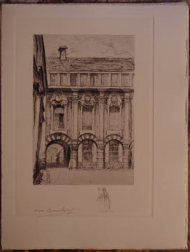 AU PAYS DES MAISONS-DIEU. TROIS HOPITAUX LILLOIS : COMTESSE, SAINT-SAUVEUR, GANTHOIS. VINGT-TROIS EAUX-FORTES D'OMER BOUCHERY. TEXTE DE F. BEAUCAMP. . ...