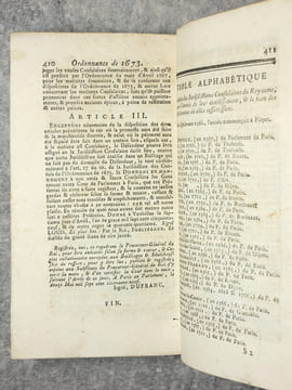 NOUVEAU COMMENTAIRE SUR LES ORDONNANCES DES MOIS D’AOUT 1669, & MARS 1673. ENSEMBLE SUR L’EDIT DU MOIS DE MARS 1673 TOUCHANT LES EPICES. PAR M*** ...