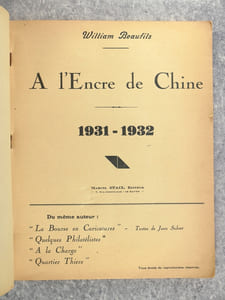 A L'ENCRE DE CHINE. 1931-1932.  