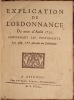 EXPLICATION DE L'ORDONNANCE DU MOIS D'AOUT 1735, CONCERNANT LES TESTAMENTS. PAR M. ***, AVOCAT AU PARLEMENT. . AYMAR JEAN-PIERRE-RENE. 