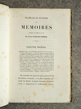 TRADITIONS ET SOUVENIRS, OU MEMOIRES TOUCHANT LE TEMPS ET LA VIE DU GENERAL AUGUSTE COLBERT (1793-1809), PAR N.-J. COLBERT, MARQUIS DE CHABANAIS (SON ...
