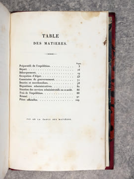 PRECIS HISTORIQUE ET ADMINISTRATIF DE LA CAMPAGNE D’AFRIQUE, PAR LE BARON DENNIE, INTENDANT EN CHEF DE L’ARMEE D’EXPEDITION. . DENNIE (BARON ...