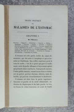 TRAITE PRATIQUE DES MALADIES DE L'ESTOMAC. PAR T. BAYARD, DOCTEUR EN MEDECINE DE LA FACULTE DE PARIS.. BAYARD THEOPHILE.