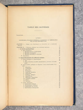 TRAITE DE PATHOLOGIE MENTALE PUBLIE SOUS LA DIRECTION DE M. GILBERT BALLET, PROFESSEUR AGREGE A LA FACULTE DE MEDECINE DE PARIS. MEDECIN DE ...