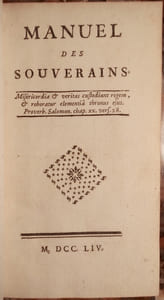 MANUEL DES SOUVERAINS.