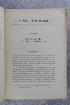 CLINIQUE HYDROLOGIQUE PAR LES DRS F. BARADUC (DE PLOMBIERES), M.-E. BINET (DE VICHY), J. COTTET (D'EVIAN), L. FURET (DE BRIDES-SALIN), A. PIATOT (DE ...