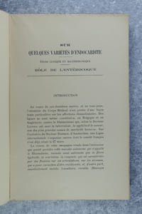 SUR QUELQUES VARIETES D'ENDOCARDITE. ETUDE CLINIQUE ET BACTERIOLOGIQUE. ROLE DE L'ENTEROCOQUE.