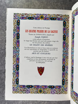 LES QUATRE PILIERS DE LA SAGESSE. ILLUSTRATIONS DE JEAN GRADASSI. NICE. EDITIONS D'ART SEFER. LE CHANT DES SPHERES. . CONFUCIUS (CA 551- CA 479 AVT ...