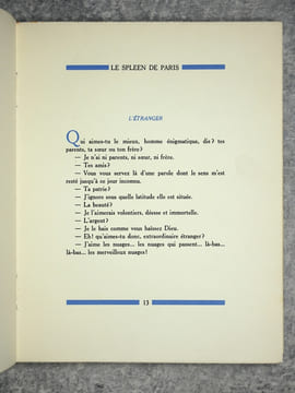 LE SPLEEN DE PARIS. PETITS POEMES EN PROSE ILLUSTRES PAR PIERRE THOMAS. . BAUDELAIRE CHARLES. (1821-1867).  