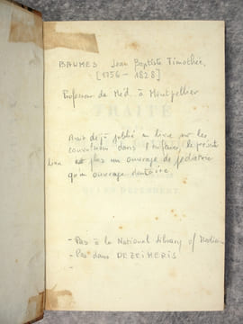 TRAITE DE LA PREMIERE DENTITION ET DES MALADIES SOUVENT TRES GRAVES QUI EN DEPENDENT. OUVRAGE QUE LA SOCIETE ROYALE DE MEDECINE DE PARIS COURONNA EN ...