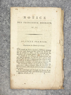 NOTICE DES PRINCIPAUX DECRETS RENDUS PAR L’ASSEMBLEE NATIONALE-CONSTITUANTE.. undefined