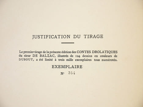 LES CONTES DROLATIQUES. COLLIGEZ EZ ABBAYES DE TOURAINE ET MIS EN LUMIERE PAR LE SIEUR BALZAC POUR L'ESBATTEMENT DES PANTAGRUELISTES ET NON AULTRES. ...