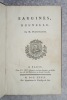 SARGINES,  NOUVELLE. . ARNAUD (FRANCOIS-MARIE DE BACULARD D'. 1718-1805). 