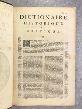 DICTIONNAIRE HISTORIQUE ET CRITIQUE, PAR MONSIEUR BAYLE. SECONDE EDITION, REVUE, CORRIGEE & AUGMENTEE PAR L’AUTEUR. . BAYLE PIERRE (1647-1706).