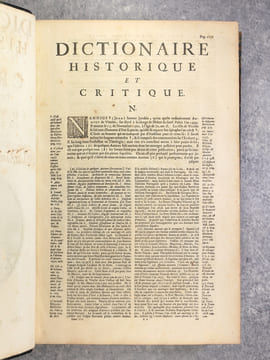 DICTIONNAIRE HISTORIQUE ET CRITIQUE, PAR MONSIEUR BAYLE. SECONDE EDITION, REVUE, CORRIGEE & AUGMENTEE PAR L’AUTEUR. . BAYLE PIERRE (1647-1706).