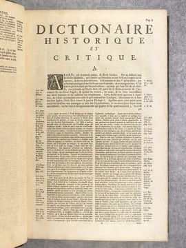 DICTIONNAIRE HISTORIQUE ET CRITIQUE, PAR MONSIEUR BAYLE. SECONDE EDITION, REVUE, CORRIGEE & AUGMENTEE PAR L’AUTEUR. . BAYLE PIERRE (1647-1706).