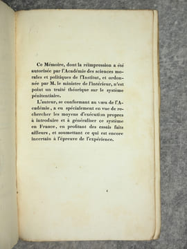 DES MOYENS PROPRES A GENERALISER EN FRANCE LE SYSTEME PENITENTIAIRE EN L'APPLIQUANT A TOUS LES LIEUX DE REPRESSION DU ROYAUME, A TOUS LES INDIVIDUS ...
