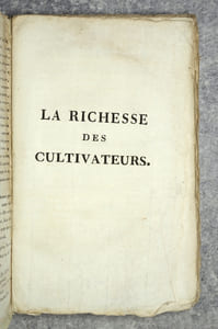 LA RICHESSE DES CULTIVATEURS, OU DIALOGUES ENTRE BENJAMIN JACHERE ET RICHARD TREFLE, LABOUREURS, SUR LA CULTURE DU TREFLE, DE LA LUZERNE ET DU SAINFOIN; TRADUIT DE L’ALLEMAND. OUVRAGE SERVANT DE MANUEL AUX CULTIVATEURS DES DEUX RIVES DU RHIN. 