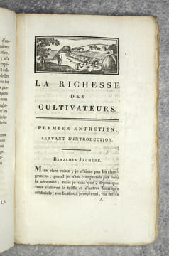 LA RICHESSE DES CULTIVATEURS, OU DIALOGUES ENTRE BENJAMIN JACHERE ET RICHARD TREFLE, LABOUREURS, SUR LA CULTURE DU TREFLE, DE LA LUZERNE ET DU ...