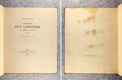 SOUVENIRS D’UN CANONNIER DE L’ARMEE D’ESPAGNE. 1808-1814. 