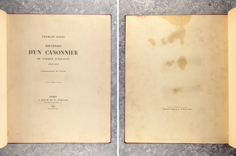 SOUVENIRS D’UN CANONNIER DE L’ARMEE D’ESPAGNE. 1808-1814. . BAPST GERMAIN (1853-1921, PUBLIE PAR). MANIERE. (CANONNIER).