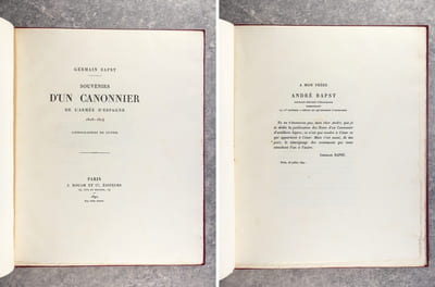 SOUVENIRS D’UN CANONNIER DE L’ARMEE D’ESPAGNE. 1808-1814. 