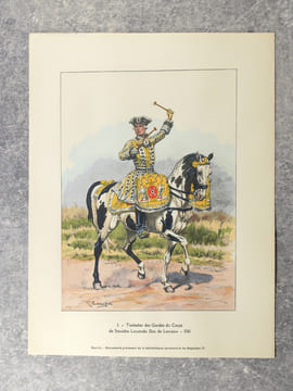 FANFARES ET MUSIQUES DES TROUPES A CHEVAL (1640-1940). CINQUANTE-DEUX REPRODUCTIONS D’AQUARELLES DOCUMENTAIRES PUBLIEES AVEC DES NOTICES PAR UN ...