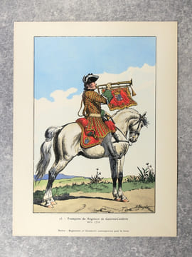 FANFARES ET MUSIQUES DES TROUPES A CHEVAL (1640-1940). CINQUANTE-DEUX REPRODUCTIONS D’AQUARELLES DOCUMENTAIRES PUBLIEES AVEC DES NOTICES PAR UN ...