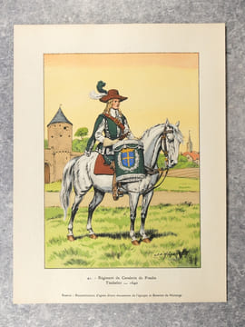 FANFARES ET MUSIQUES DES TROUPES A CHEVAL (1640-1940). CINQUANTE-DEUX REPRODUCTIONS D’AQUARELLES DOCUMENTAIRES PUBLIEES AVEC DES NOTICES PAR UN ...