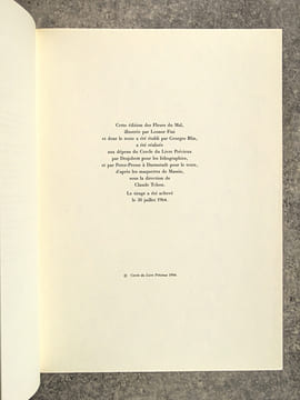 LES FLEURS DU MAL. ILLUSTRATIONS DE LEONOR FINI. . BAUDELAIRE CHARLES. (1821-1867).