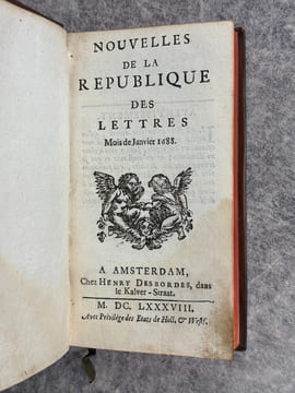 NOUVELLES DE LA REPUBLIQUE DES LETTRES. MOIS DE MARS 1684 - MOIS DE JUIN 1700. . BAYLE PIERRE (1647-1706). LARROQUE (DANIEL DE. 1660-1731). BERNARD ...