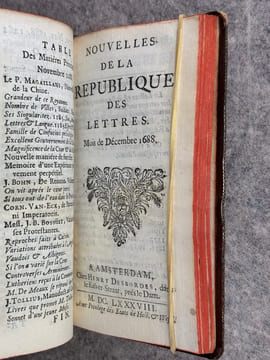 NOUVELLES DE LA REPUBLIQUE DES LETTRES. MOIS DE MARS 1684 - MOIS DE JUIN 1700. . BAYLE PIERRE (1647-1706). LARROQUE (DANIEL DE. 1660-1731). BERNARD ...