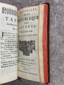 NOUVELLES DE LA REPUBLIQUE DES LETTRES. MOIS DE MARS 1684 - MOIS DE JUIN 1700. . BAYLE PIERRE (1647-1706). LARROQUE (DANIEL DE. 1660-1731). BERNARD ...