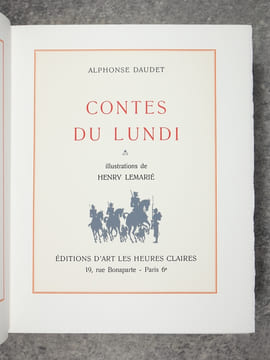 CONTES DU LUNDI. TARTARIN DE TARASCON. ILLUSTRATIONS DE HENRY LEMARIE. . DAUDET ALPHONSE (1840-1897).