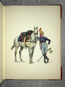 LES TROMPETTES DE CUIRASSIERS (1815-1830).. BENIGNI PIERRE (D’APRES. 1878-1956).
