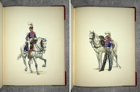 LES TROMPETTES DE CUIRASSIERS (1815-1830).. BENIGNI PIERRE (D’APRES. 1878-1956).
