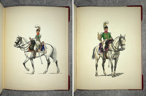 LES TROMPETTES DE CUIRASSIERS (1815-1830).. BENIGNI PIERRE (D’APRES. 1878-1956).
