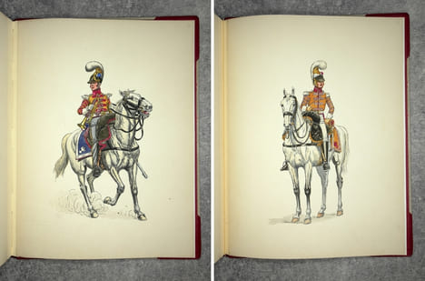 LES TROMPETTES DE CUIRASSIERS (1815-1830).. BENIGNI PIERRE (D’APRES. 1878-1956).