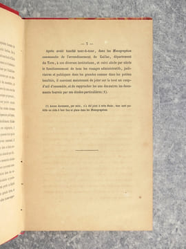 ETUDE SUR L'HISTOIRE DES INSTITUTIONS SEIGNEURIALES ET COMMUNALES DE L'ARRONDISSEMENT DE GAILLAC (TARN). . ROSSIGNOL ELIE-AUGUSTIN (1833-1914).