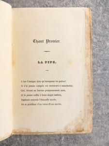 L'ART DE FUMER, OU LA PIPE ET LE CIGARE, POEME EN TROIS CHANTS, SUIVI DE NOTES PAR BARTHELEMY. TROISIEME EDITION.